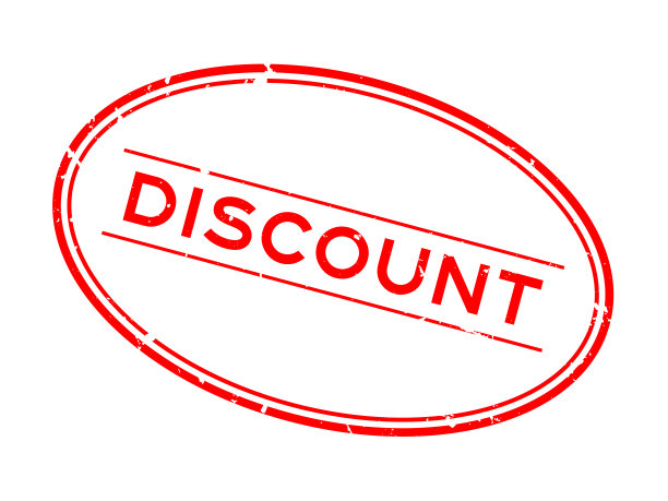 垃圾红色折扣字椭圆形橡胶印章邮票在白色背景图片下载