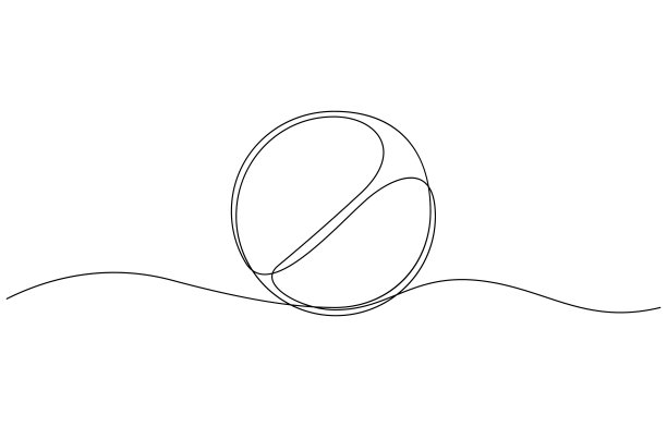 连续划线的禁止标志。矢量插图。图片下载