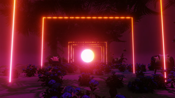 夏季外观与家具复古风格图片下载