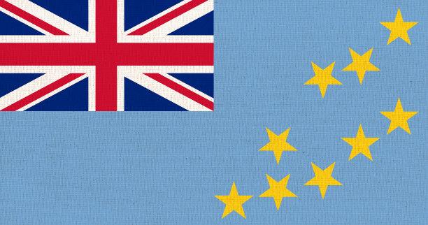 图瓦卢的旗帜。织物表面有图瓦卢国旗。面料质地。国家的象征图片下载