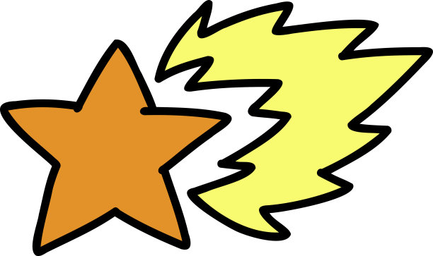 手绘可爱的流星插画图片下载