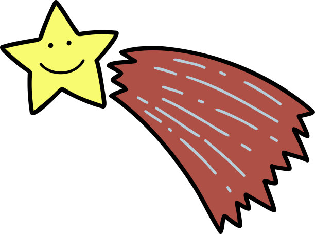 手绘可爱的流星插画图片下载