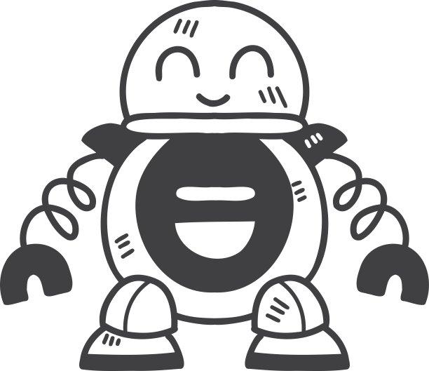 手绘儿童机器人玩具插画图片下载