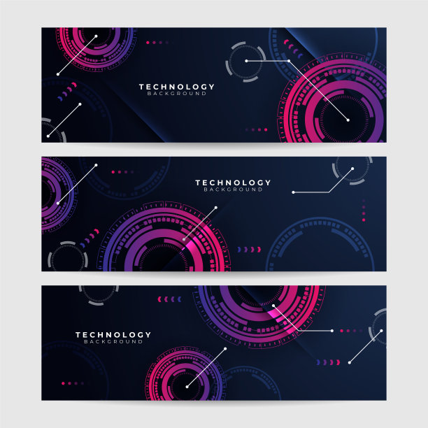 蓝色未来科技科技网络粒子波线网格AI旗帜背景。矢量抽象图形设计横幅图案背景网页模板。图片下载