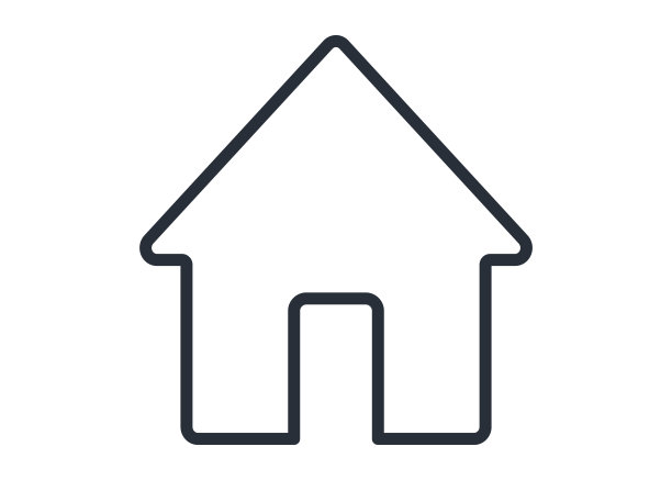 家图标。房屋符号插图矢量将用于web应用程序。房屋平坦，象形孤立。呆在家里。线图标代表房子的网站或数字应用程序。图片下载