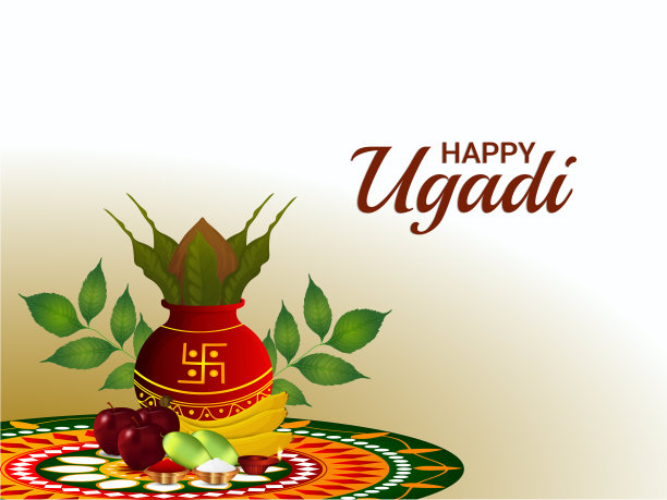 传统的竹子和卡拉什快乐的古迪padwa日图片下载