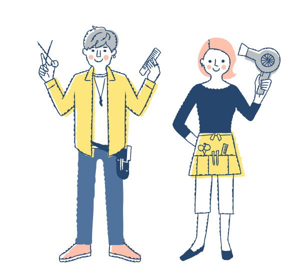 理发师男和女图片下载