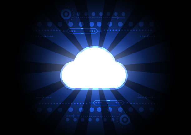 摘要背景技术数字网络霓虹蓝光。计算机信息通信，互联网在线和无线云。图片下载