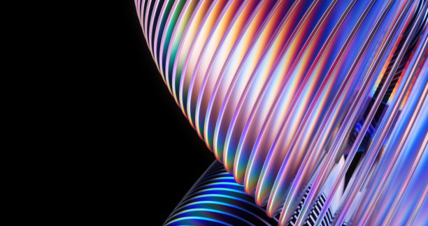 装饰抽象背景与彩色几何形状的黑色背景与复制空间图片下载