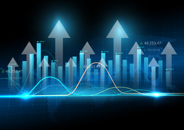 适合于金融投资的图形格式的股票市场图表或外汇交易图表图片下载