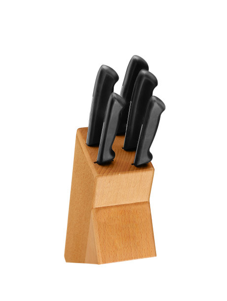 一套厨房用刀，白色的图片下载