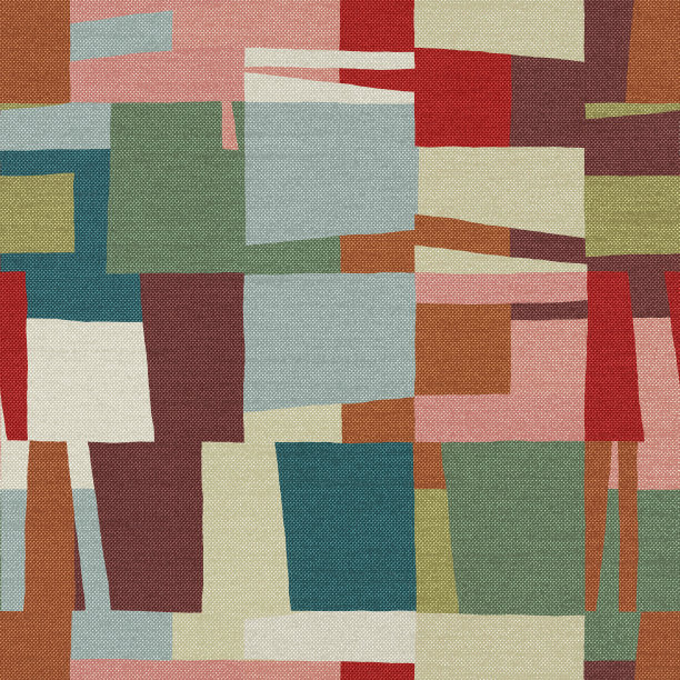 地毯无缝纹理与抽象图案，民族面料，垃圾摇滚背景，波西米亚风格的图案，3d插图图片下载