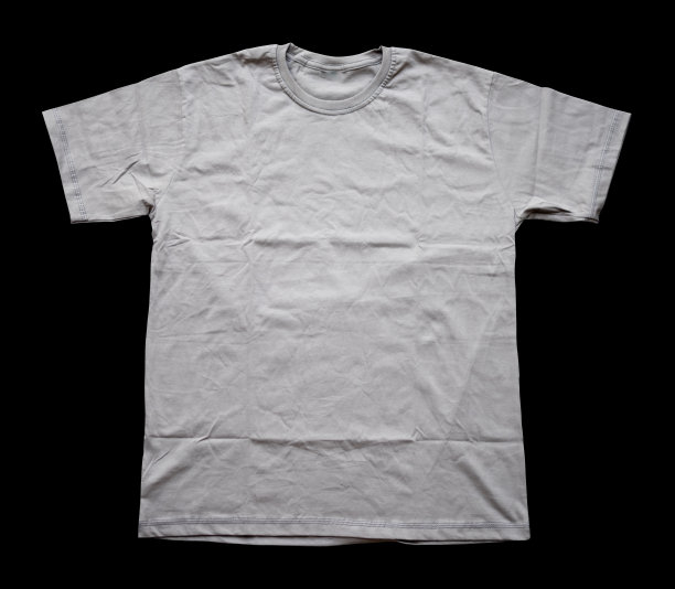 纯t恤的模型模板与完整的前视图在孤立的背景图片下载