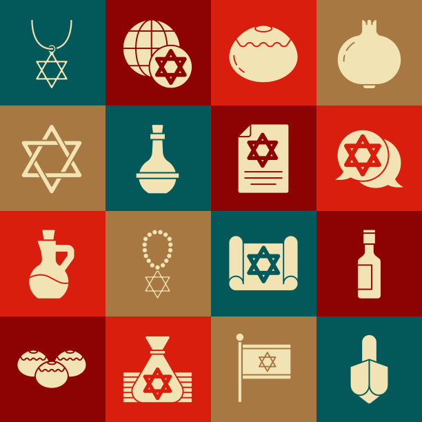 设光明节畅想犹太酒瓶星图片下载