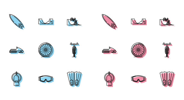 套线滑水滑雪镜冲浪板橡胶图片下载