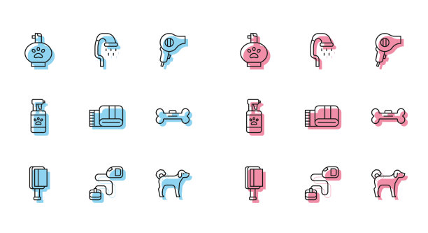 设置线毛刷为狗和猫伸缩图片下载