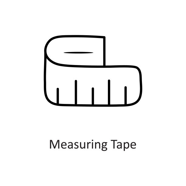 测量卷尺矢量轮廓图标设计插图。锻炼符号在白色背景EPS 10文件图片下载