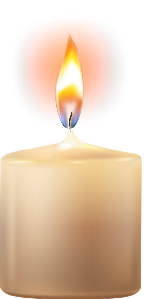 逼真的烛光，燃烧的光，点燃的蜡烛图片下载