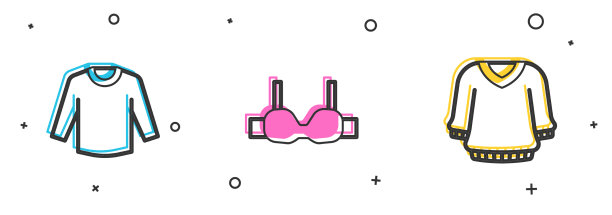 设置毛衣胸罩和图标图片下载