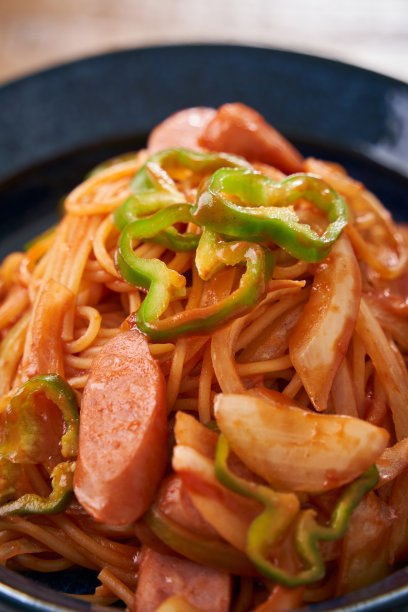 日式咖啡店标准菜单:那不勒斯意大利面图片下载