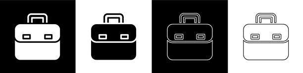 将公文包图标设置为黑白隔离图片下载