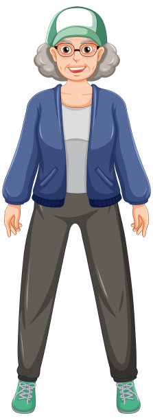 女高年级卡通人物在锻炼图片下载