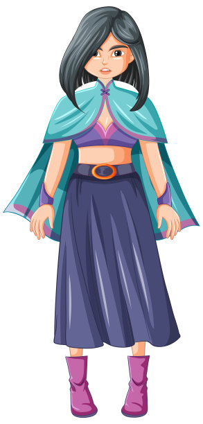 美丽的女巫卡通人物图片下载