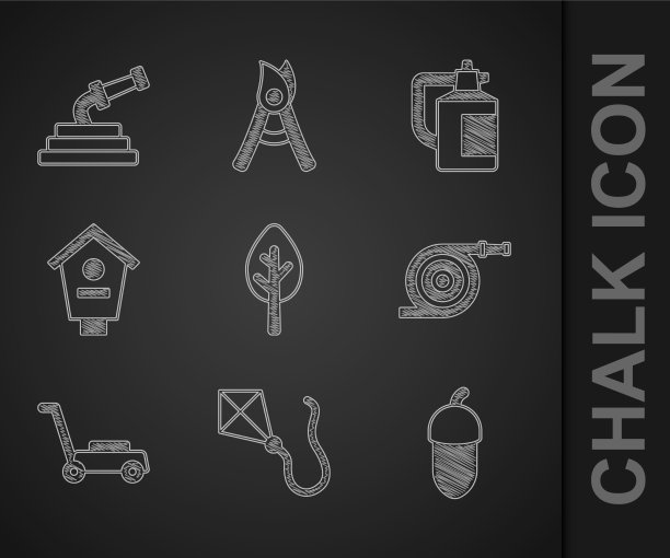 设置森林风筝橡子花园软管草坪割草机图片下载