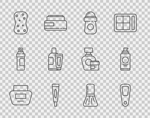 把线霜或乳液化妆品管手图片下载