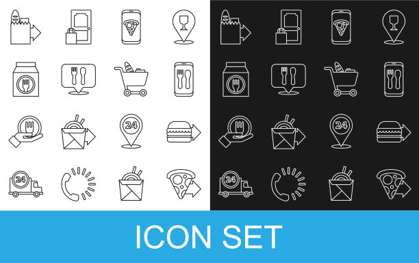 设置线上订购披萨外卖汉堡图片下载