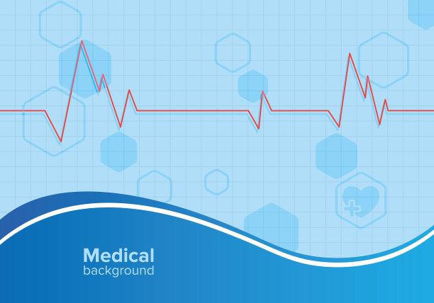 带有脉搏显示和线条的医学背景图片下载