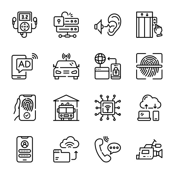 技术线图标包图片下载