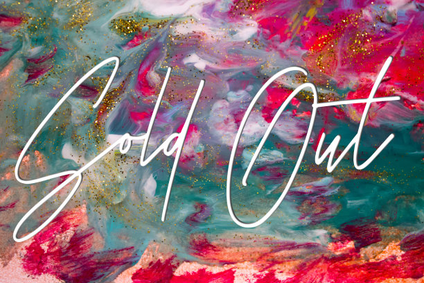 抽象自然奢华艺术，“卖出去”文字的流动绘画，酒精墨技法。图像融合了大理石花岗岩的漩涡。图片下载