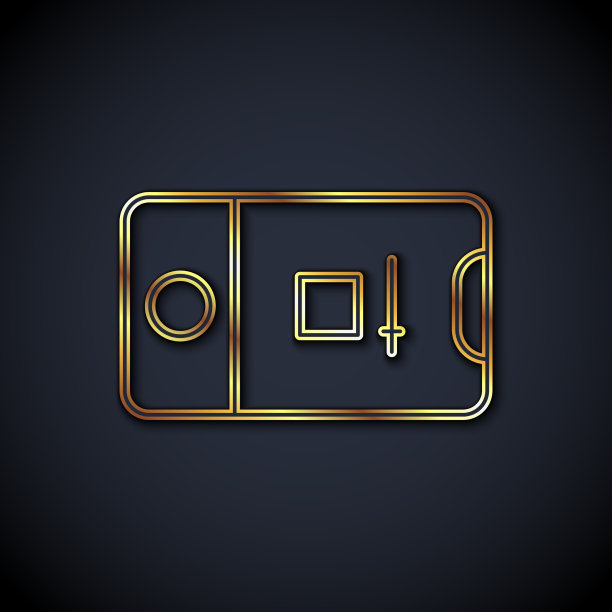 金线手机与记录框相机图片下载