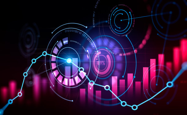 图表和二进制，直线和大数据信息图图片下载