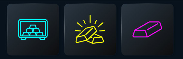 用金色和黑色的金条设置安全线图片下载