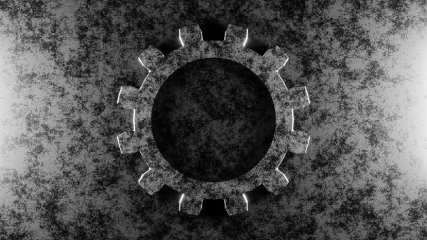 抽象齿轮旋转动态介绍背景3D渲染图片下载