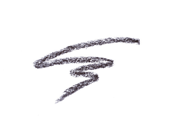 深棕色眼线笔笔触孤立在白色背景上图片下载