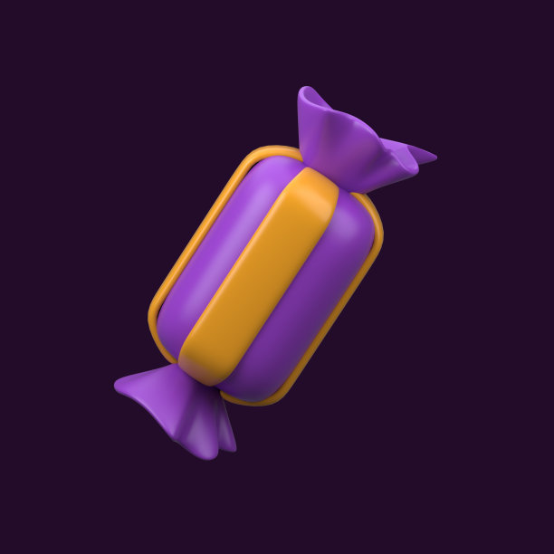 3d渲染万圣节糖果插图在孤立的背景图片下载