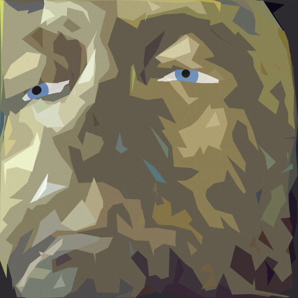 老人的脸呈现出柔和的绿色图片下载