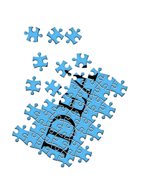 谜题孤立在白色背景上的想法图片下载