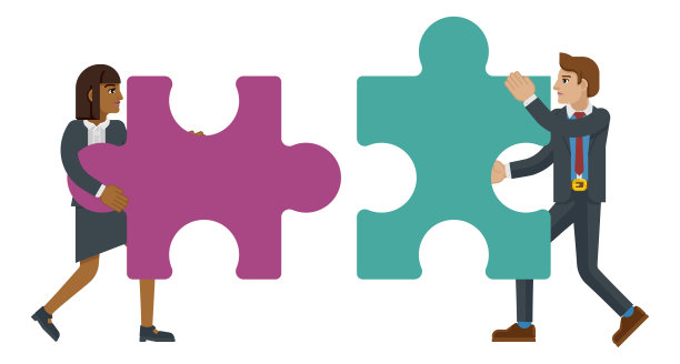 拼图人物经营理念图片下载