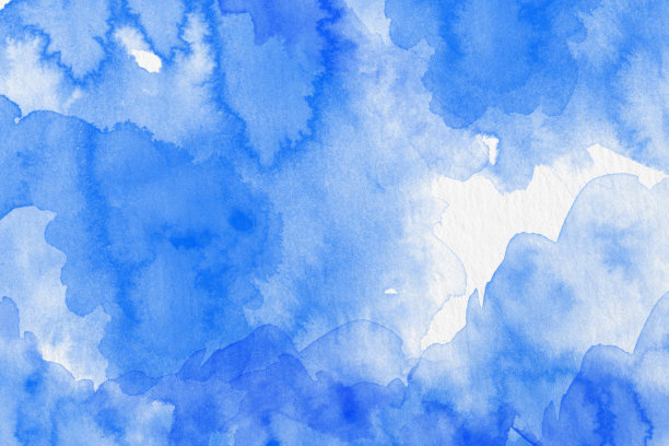 水彩纸背景纹理。花卉边界背景在绿色与叶子和花水彩插图或水彩刷花。图片下载