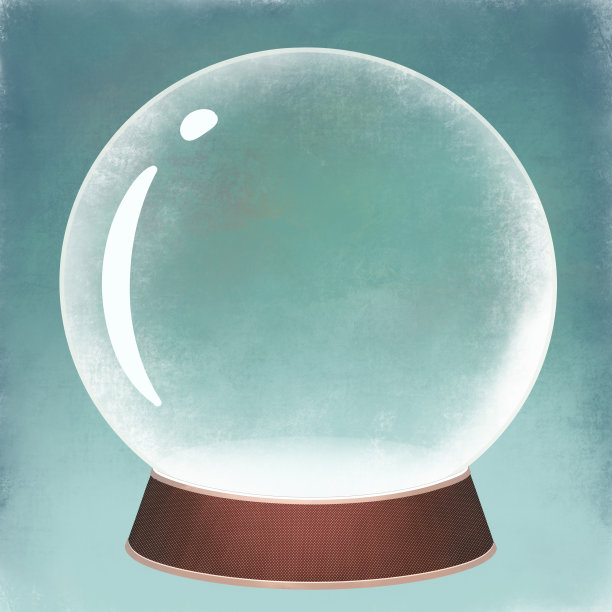 里面有雪花的球形玻璃器隔离图片下载