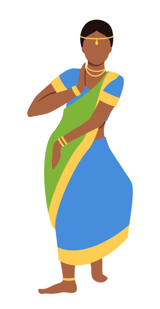 身着印第安民族服装的女舞者图片下载