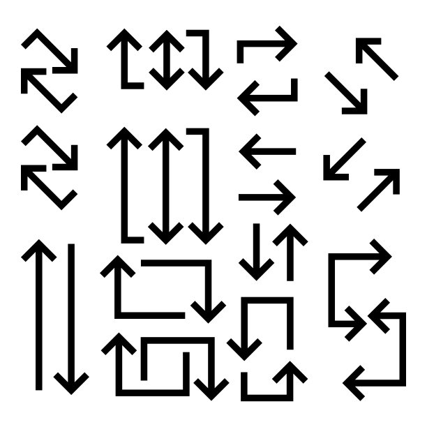 设置箭头图标。矢量指针图标的网页导航设计元素。矢量插图EPS 10图片下载