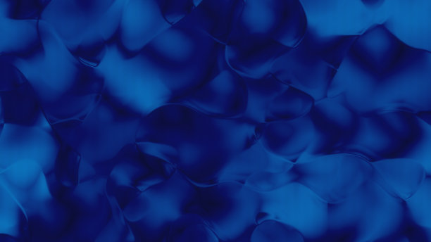 带有LED纹理背景的抽象光滑蓝色彩色流体波的特写，用于品牌和产品演示。高质量的细节图片下载