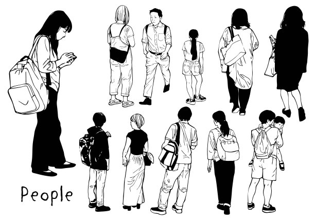 路人，城中人。图片下载