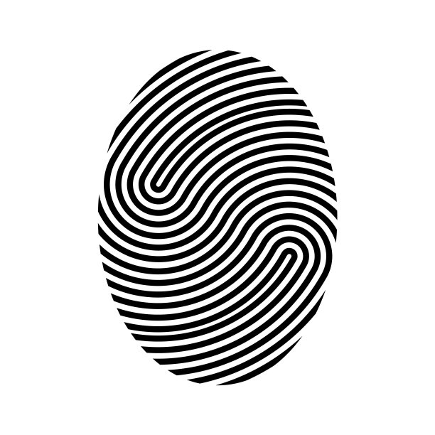 数字触摸扫描牙科。指纹平扫。应用程序指纹图标设计。图片下载