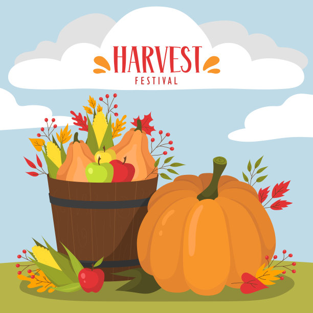 丰收节横幅。卡。海报。图片下载
